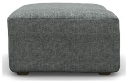 Heart of House Chedworth Tweed Fabric Footstool - Grey